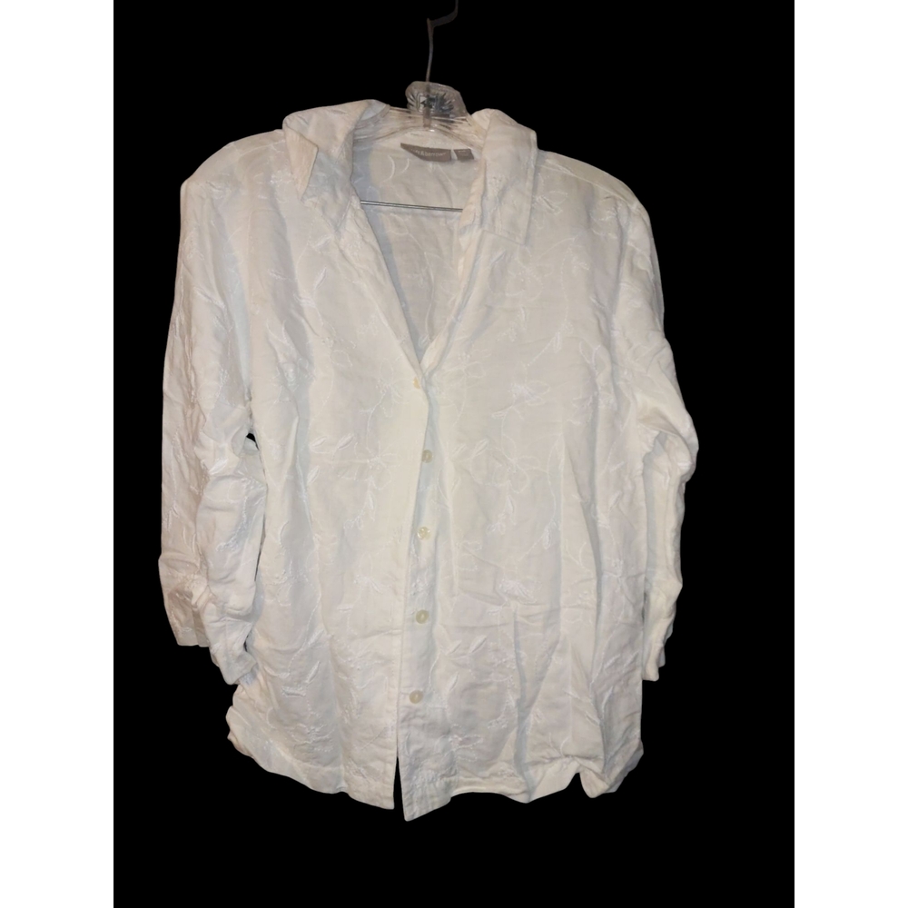 Croft & Barrow White Blouse Classic Top